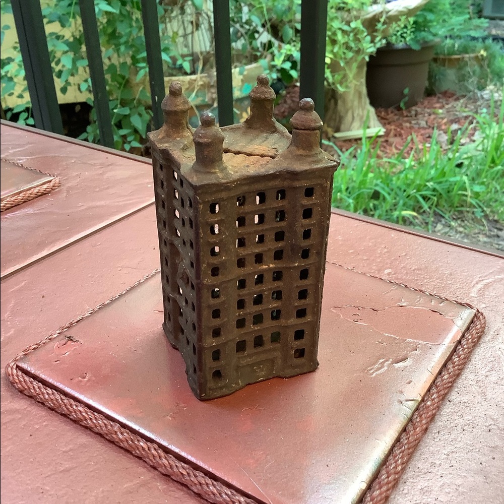 It’s a Bank!  Antique Cast Iron Building